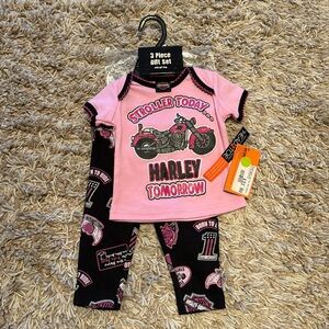 Harley-Davidson Brand New Infant Girl 3-6 month Outfit